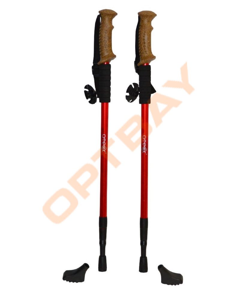 Палки для скандинавской ходьбы SP061 красные (скандинавские палки) 